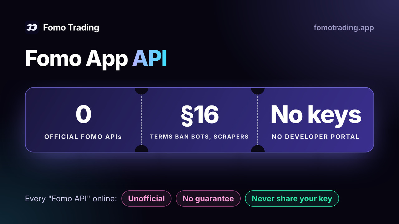 Fomo App API: Is There an Official Fomo API? | Fomo Trading App